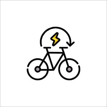 A bicycle with a lightning bolt on it vector