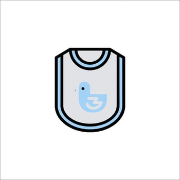A bib with a bird on it vector