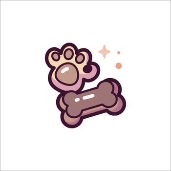 Dog bone icon illustration vector