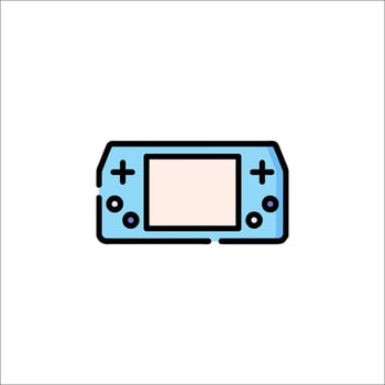 A blue game controller icon on a white background vector