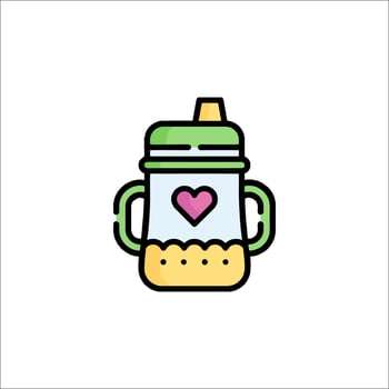 Baby bottle icon illustration vector