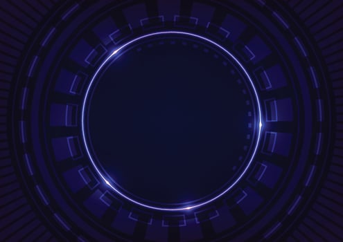 Circle len dark blue line digital graphics background vector