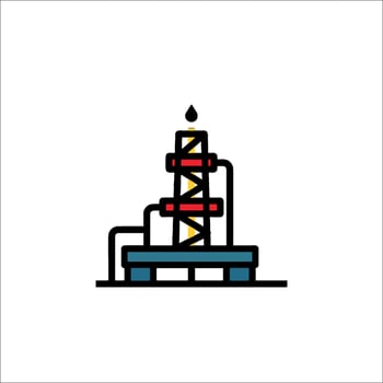 Oil rig icon illustration vector