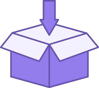 Colored Packaging Icon. Illustration. Container, Cargo, Goods. Delivery Service. Logistics Concept vector