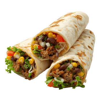 Realistic Burrito Images on a Transparent Background png