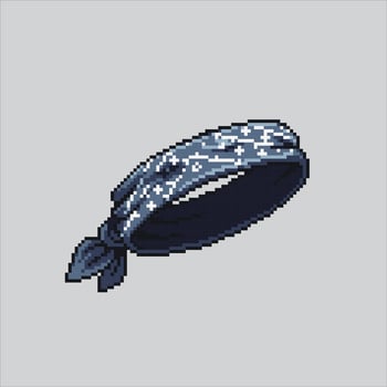 Pixel art illustration Hip Hop Bandana. Pixelated Bandana Scarf. Hip Hop Bandana Buff Scarf Mask icon pixelated for the pixel game and icon for website and game. old school retro. vector