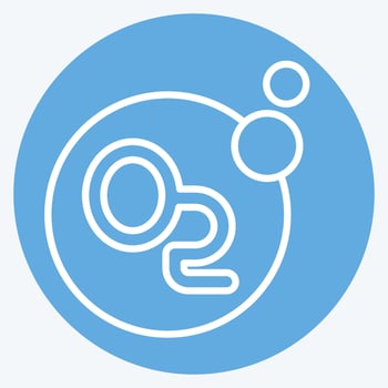 Icon Oxygen. related to Air symbol. blue eyes style. simple design editable vector