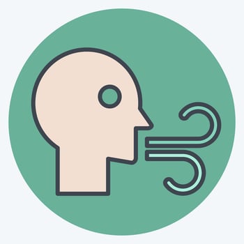 Icon Blow. related to Air symbol. color mate style. simple design editable vector