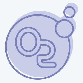 Icon Oxygen. related to Air symbol. two tone style. simple design editable vector