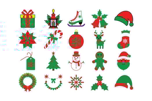 Festive Christmas Elements Collection vector