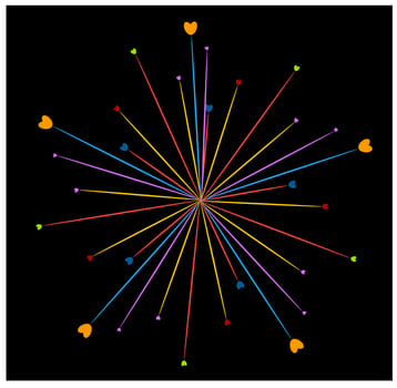 simple firework, beautiful firework at night, colorfull firework. vector