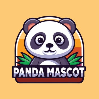 panda mascot logo design vector