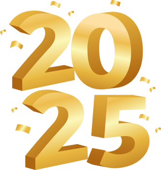 2025 gold happy new year png