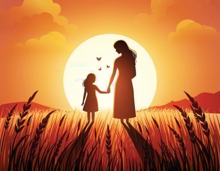 Mother's Day .A Bond of Love and Warmth vector