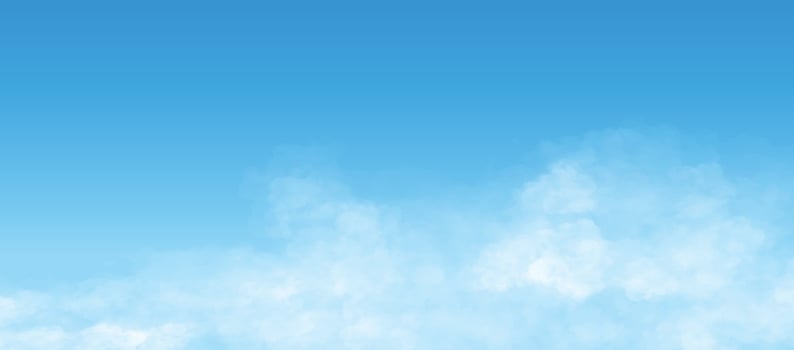 Sky Blue Horizon with Clouds and Clear Ocean Vie vector