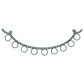 Christmas Lights Line Art Doodle Illustration png