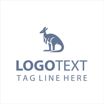 Roo Bound Kangaroo Logo vector