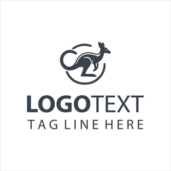 Roo Solutions Kangaroo Logo vector