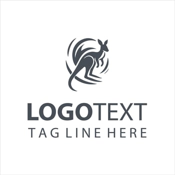 The Jumping Kangaroo Logo vector