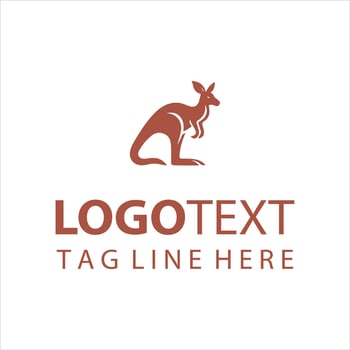 Roo Thrills Kangaroo Logo vector