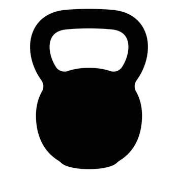 Kettlebell Icon for Fitness, Exercise, and Strength Training vector