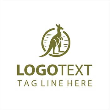 The Roo Brand Kangaroo Logo vector