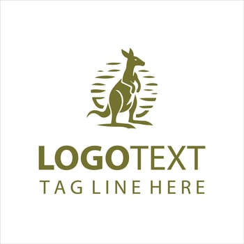 Kangaroo Bound Logo Design vector