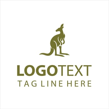 Roo Groove Kangaroo Logo vector