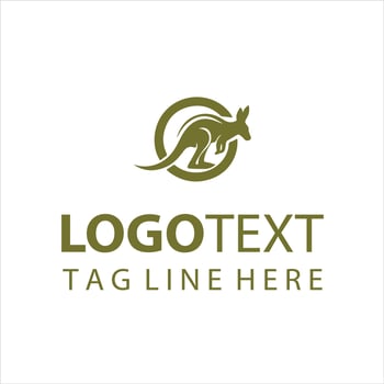 Roo Radiance Kangaroo Logo vector