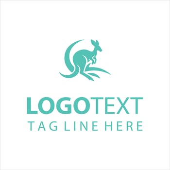 Jumping Kangaroo Logo vector