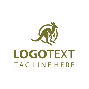 Wild Leap Kangaroo Logo vector