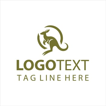 Roo Trek Kangaroo Logo vector
