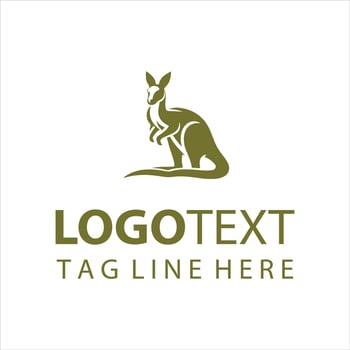 Wild Kanga Kangaroo Logo vector