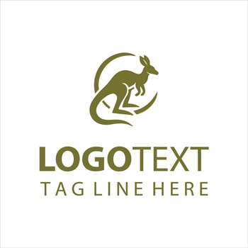 Roo Adventure Kangaroo Logo vector