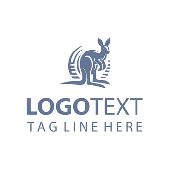 Roo Tracks Kangaroo Logo vector