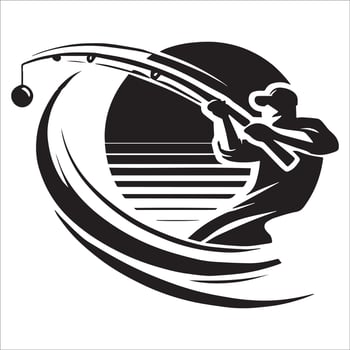 Lake Fishing Angler Illustration vector