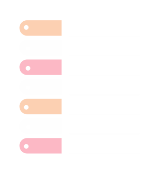 a set of pink and orange tags on a transparent background png