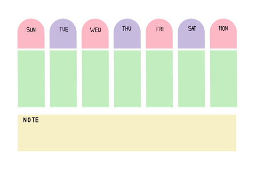 a calendar with a note on it png