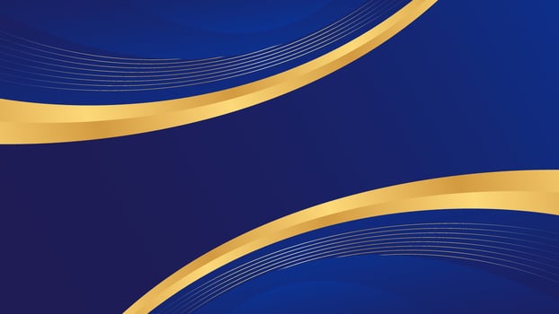 Abstract blue and gold luxury modern background. wallpaper design vector