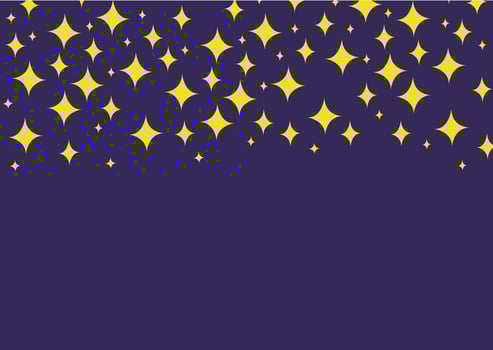 Yellow Stars on Deep Purple Sky vector