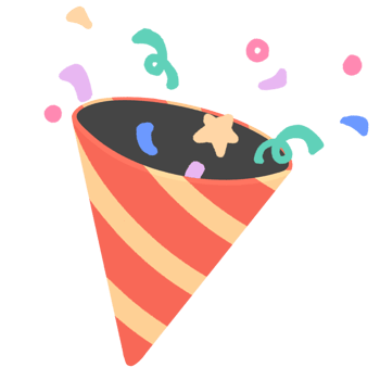 confetti popper in red color png