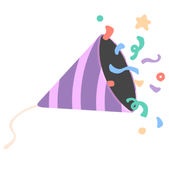 confetti popper with string png