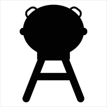 BBQ Grill Icon for Outdoor Cooking and Summer Design vector