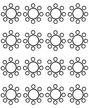 A black and white pattern with circles on it png