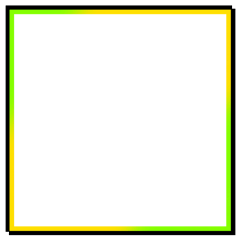 A yellow and green square frame with a black outline png