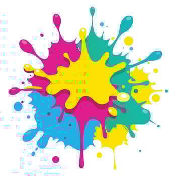 Vibrant Colorful Paint Splatter Design. vector