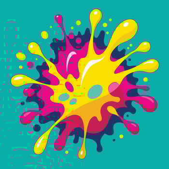 Vibrant color splash explosion design vector