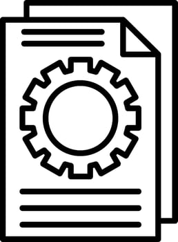 Documentation Line Icon vector