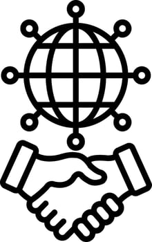 Global Line Icon vector