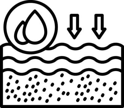 Sea Water Line Icon vector